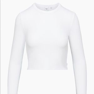 White TNA WAFFLEX CREW LONG SLEEVE 2XS (XXS)